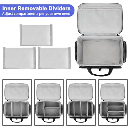 LEFOR·Z Medical Bag Home Health Nurse Bag Empty First Aid Storage Bag with Detachable Divider Medical Supplies Bag for Nursing Student,Therapist,Doctors(Grey) - style: Gray-large