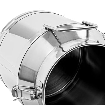 30L/8Gal Stainless Steel Milk Can, Milk Transport Can, Jug Wine Pail Bucket Bottle, Liquid Container Storage Barrel with Strong Silicone Sealed Lid, Stainless Steel Sealed Tank - size: 30L/8Gal
