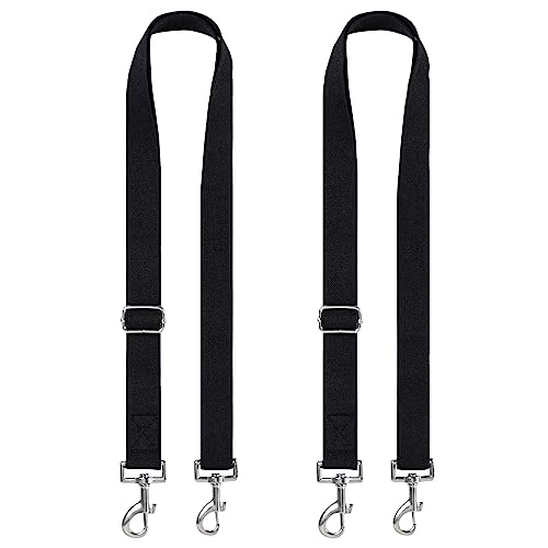 Premium Horse Blanket Sheet Leg Straps, 2 Pcs Adjustable 27.55" to 55" Length, Replacement Stretchy Belly Strap with Double Swivel Snaps