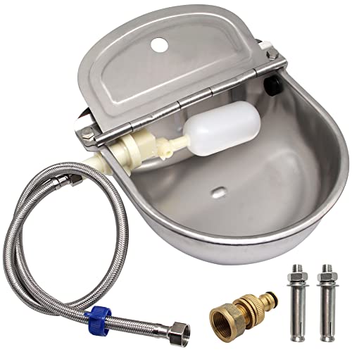 Automatic Cattle Waterer Stainless Steel Dog Water Bowl Outdoor & Indoor