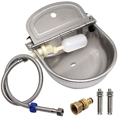 Automatic Cattle Waterer Stainless Steel Dog Water Bowl Outdoor & Indoor