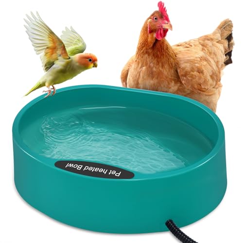 Heated Water Bowl for Chicken，125OZ Water Heater for Hens Goose Duck
