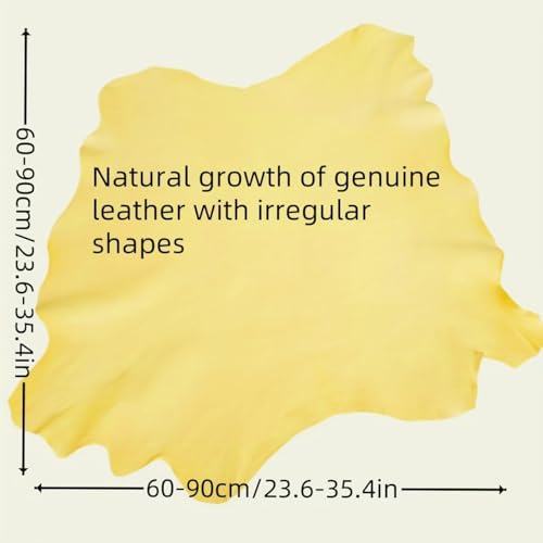 Sheep Skin, 0.7-1.0mm Thick, for Gloves, Clothing, Leather Sheets for Crafts and Arts (Yellow 6-7 Square feet) - color: Yellow 6-7 square feet