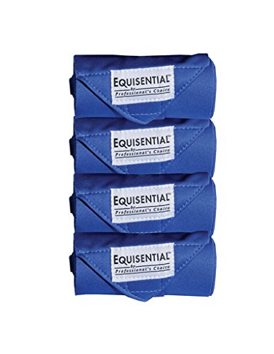 Equisential by Professionals Choice Equine Standing Bandage Wrap Value Pack, Set of 4 (Universal Size) - color: Royal Blue