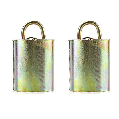 QWORK Cow Anti-Lost Bells, 2 Pack, Cattle Goat Horse Sheep Grazing Metal Bells, 4" Loud Bells