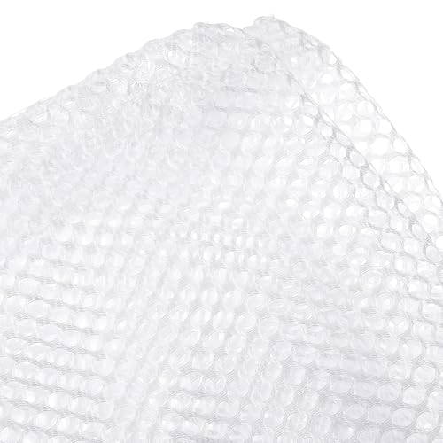 Small Laundry Bags Mesh for Delicates - White Polyester Wash Bags with Drawstring for Socks, Lingerie, Travel, Dorm, Machine Washable, 15.75×18.9 inches