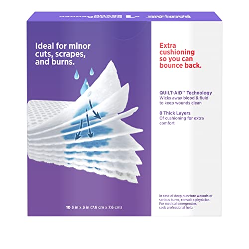 Band-Aid Brand Cushion Care Non-Stick Gauze Pads, Individually-Wrapped, Medium, 3 in x 3 in, 10 ct (Pack of 2) - size: 3x3 Inch 25ct (Pack of 20)