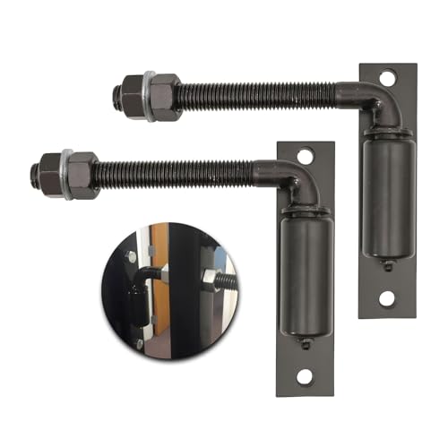 2 Pack Steel J-Bolt Hinge with Plate,Heavy-Duty Welded Hingefor Doors Gates,Heavy-Duty Driveway Gates for Welding on Larger Iron or Steel Gates(Black,A-5/8) - color: Black, size: A-5/8"