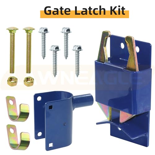 Two Way Gate Latch – Blue Heavy Duty Farm Gate Latch - color: 1 Pack Blue 2-Way Gate Latch