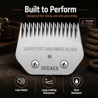 Dog Grooming Blade,Compatible with Andis Super Blending,Oster A5,Wahl KM10 - color: Silver, size: Super Blockings blade