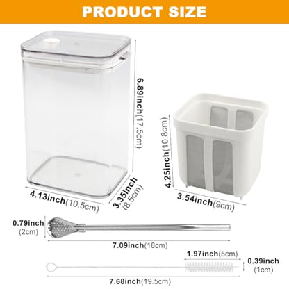 Greek Yogurt Strainer, 1.16 Quarts Reusable Whey Separator - size: 1100ml