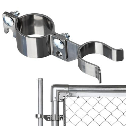 Stainless Steel 1-7/8" x 1-3/8" Chain Link Gate Latch （Fit 1-7/8" Gate Frame）, Heavy Duty Chain Link Fence Gate Fork Latch with Hole for Padlock 1Pack - color: 1-7/8"x1-3/8"