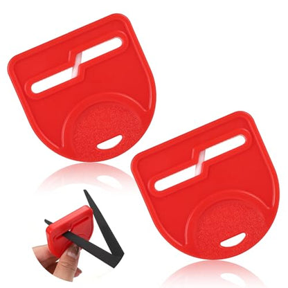2pcs Scissor Sharpener Tool, Handheld Small Sharpening Scissors Tool (Red)