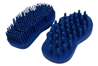Tahoe Tack Super Grip Rubber Horse Grooming & Cleaning Brush Set, Soft Rubber Curry Comb for Shedding, Massage & Coat Polishing, Ergonomic Hand Grip