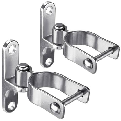 Insaga 2Pack Heavy Duty Wall Mount Gate Hinges, 304 Stainless Steel Chain Link Fence Gate Hinges for Farm, 1-7/8" Pipe Gate Hinge with 5/8" Pin, T-Post Gate Hinge Kit for Wooden & Metal Fence - size: 1-7/8''-2Pack
