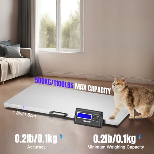 Precision Livestock Scale,1100lb×0.2lb Large Dog Scale (40.5"×20.6") - size: 40.5"×20.5"