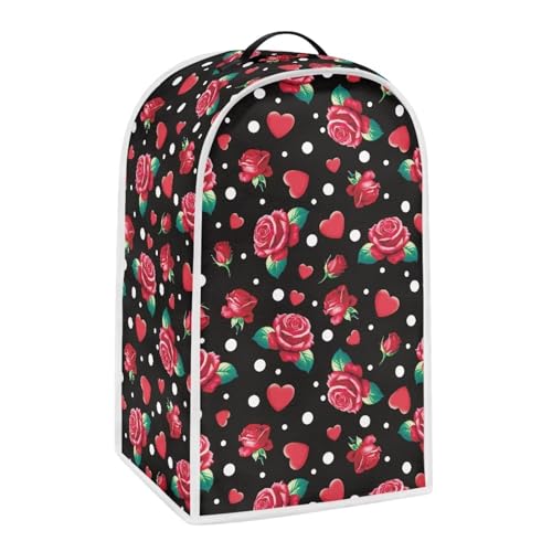 Blender Covers, Rose Waterproof Appliance Cover with Hanging Loop Comfortable and Anti Water Fabric Foldable Protective Cover - color: Fashion Rose