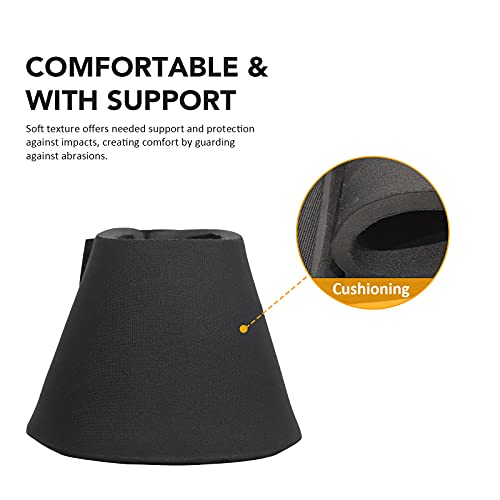 Harrison Howard Horse Neoprene Bell Boots Provide Long-Lasting Protection for Your Horse Sold in Pairs Black - size: Extra Full (X-Large)