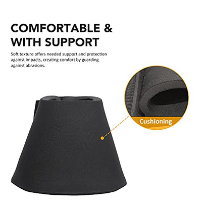 Harrison Howard Horse Neoprene Bell Boots Provide Long-Lasting Protection for Your Horse Sold in Pairs Black - size: Extra Full (X-Large)