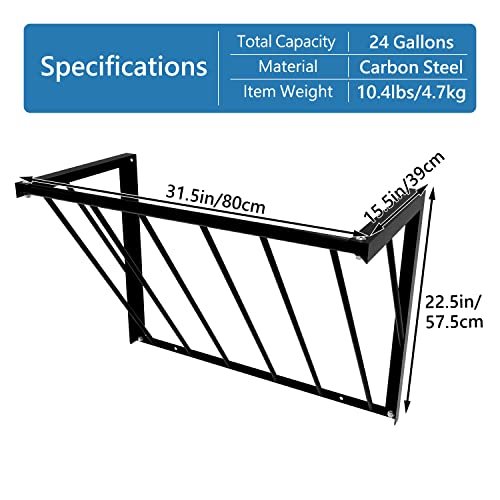 2Pcs Horse Hay Feeder 24 Gallon Capacity - size: 31.5INCH (2 PCS)