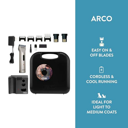 Wahl Professional Animal Arco Equine Horse Cordless Clipper Kit, Champagne (8786-800)