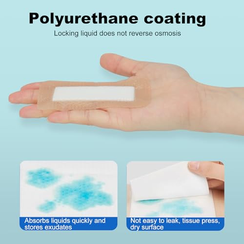 30 Pcs Silicone Foam Dressing 2x4 Gentle Border, Super Absorbent Wound Dressing, Bed Sore Patches, Waterproof Silicone Bandages for Wounds Care, Self Adhesive Pressure Sore Pads - size: 2''x4'' (30 Packs)
