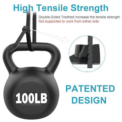 14 Inch Zip Ties Double Sided Toothed,100 LBS Tensile Strength Heavy Duty Cable Wire Ties With Self-Locking Adjustable More Durable Nylon Tie Wraps for Indoor Outdoor（200 Pack） - size: 14 inch 200 Pack （100 Lbs ）