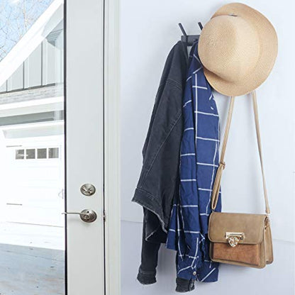 WEBI Coat Rack Wall Mounted,4 Coat Hooks for Hanging Coats,Heavy Duty Metal Hook Rack Hook Rail Coat Hanger Wall Mount for Clothes Entryway Jacket,C-CBG04,Black - size: 4 Hooks