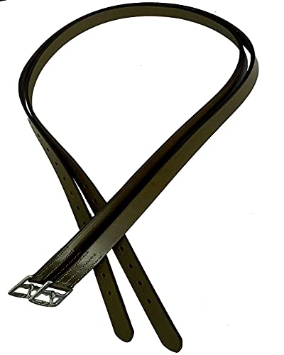 Majestic Ally Genuine Leather English Stirrup Leather (Pair) - color: Brown, size: 54 us