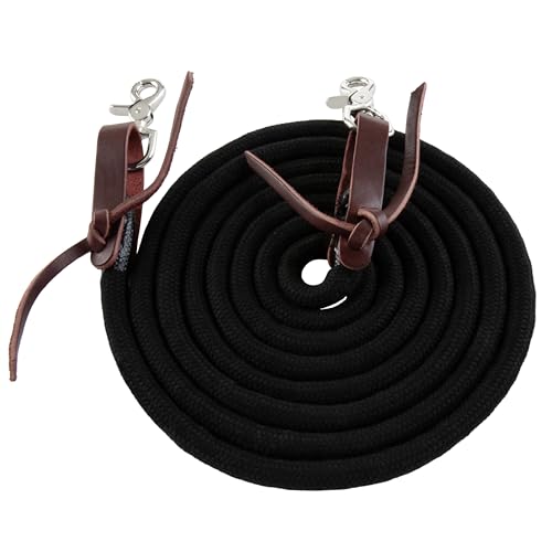 Weaver Leather EcoLuxe Round Trail Rein, 1/2" W x 10' L, Black