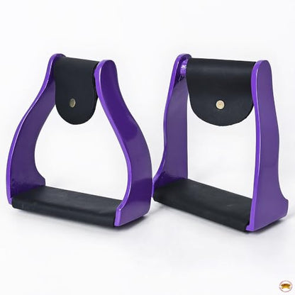 HILASON Aluminum Western Horse Stirrups 3 in Neck - color: Purple