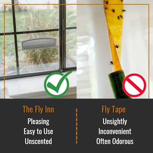 Dr. Killigan's Sticky Window Fly Traps Indoor, 2 Traps + 4 Inserts