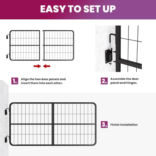 Heavy Duty Steel Horse Stall Guard 48x24 Inch Dual Direction Door with Thick Powder Coating for Barn Stable and Corral Installations