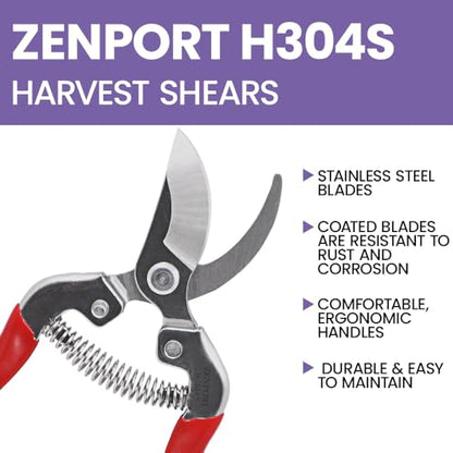 Bypass Action Harvest and Utility Shear, Stainless Steel