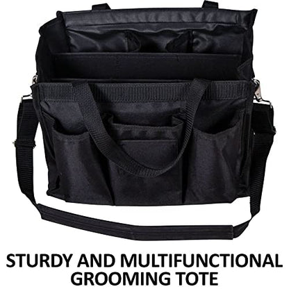 Dura-Tech Smartchoice Grooming Tote | Color Navy | Ultimate Stable Organizer | Dirt-Control Feature | Easy Carry Design | Sturdy 600D Poly Material - color: Navy