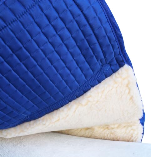 CHALLENGER Horse English Quilted All-Purpose Fleece Padded Saddle Pad w/Pockets Blue 7289