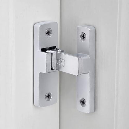 Silvery 90 Degree Barn Door Lock ，Right Angle Door Lock Latch - color: Silvery_90 Degree