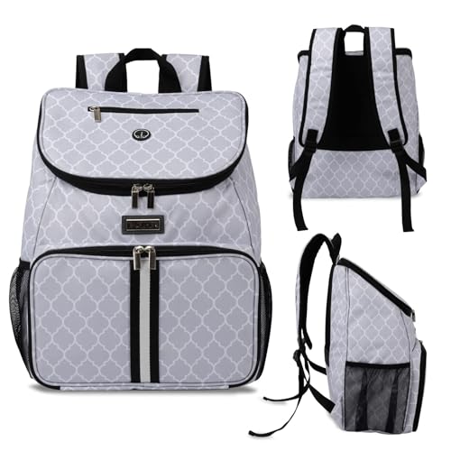 BAGLHER丨Dog Travel Bag, Airline Approved Pet Supplies Backpack, Dog Travel Backpack with 2 Silicone Collapsible Bowls and 2 Food Baskets - color: DLWhite-A