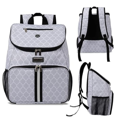BAGLHER丨Dog Travel Bag, Airline Approved Pet Supplies Backpack, Dog Travel Backpack with 2 Silicone Collapsible Bowls and 2 Food Baskets - color: DLWhite-A