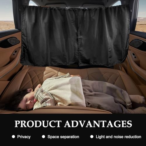 Car Privacy Curtain, Vehicle Privacy Blackout Curtain Sun Shade Cover, Auto Sunshade Screen Cover Blocks Light for Sleeping Camping Fit Sedan SUV Truck, Car Accessories - color: 1pcs
