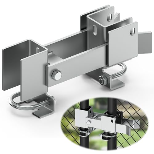 Chain Link Fence Double Gate Latch Strong Arm Double Gate Latch - size: For 1 5/8" thru 2" Gate Frames