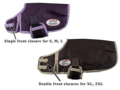 Derby Originals Ruff Pup 1200D Ripstop Waterproof Winter Dog Coat 150g Medium Weight - color: Chocolate, size: Medium (17.5 in)