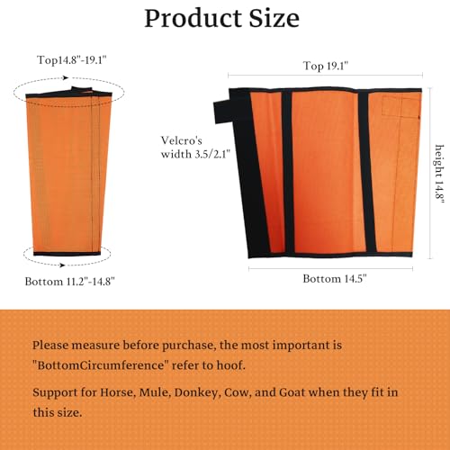 Mesh Horse Fly Boots, Set of 4, Orange - color: Orange