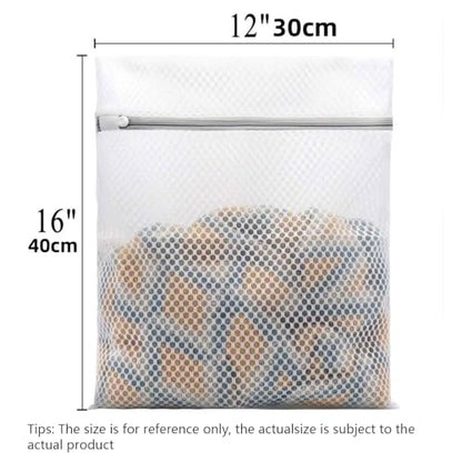 3Pcs Durable Honeycomb Mesh Laundry Bags for Delicates 12 x 16 Inches (3 Medium)