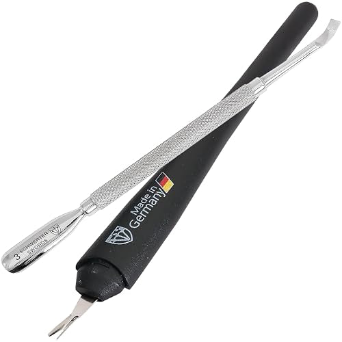 3 Swords Germany - Brand Quality Cuticle Knife Trimmer Remover Cutter (1pc.) and Cuticle Pusher Scratcher (1 pc.) Made in Germany - color: Cuticle Remover and Cuticle Pusher