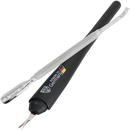 3 Swords Germany - Brand Quality Cuticle Knife Trimmer Remover Cutter (1pc.) and Cuticle Pusher Scratcher (1 pc.) Made in Germany - color: Cuticle Remover and Cuticle Pusher