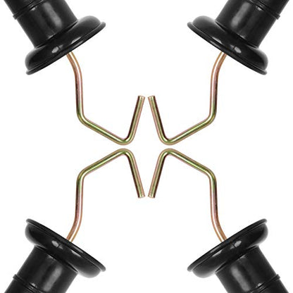 ABuff 10 Pack Plasitc Electric Fence Gate Handles Insulators Ranch Fences Accessories, Simple Tension Gate Handle with Spring for Electric Fence, Black