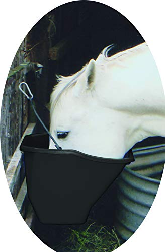 Little Giant® Plastic Better Bucket | Horse Feed Bucket | Ergonomically Designed | Flat Back Bucket | Made in USA | 20 Quarts | Black - color: Black, size: 20 Quarts