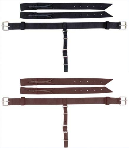 Showman Pony 1.5" Wide Nylon Back Cinch w/Roller Buckles - color: Black