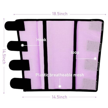 Jexine 8 Pcs Mesh Fly Boots for Horse - color: Dark Gray, Light Purple